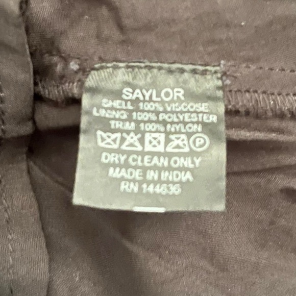 Saylor Fritz Floral Print Long Sleeve Babydoll Dress Sz M Black Multi Floral - Picture 11 of 11